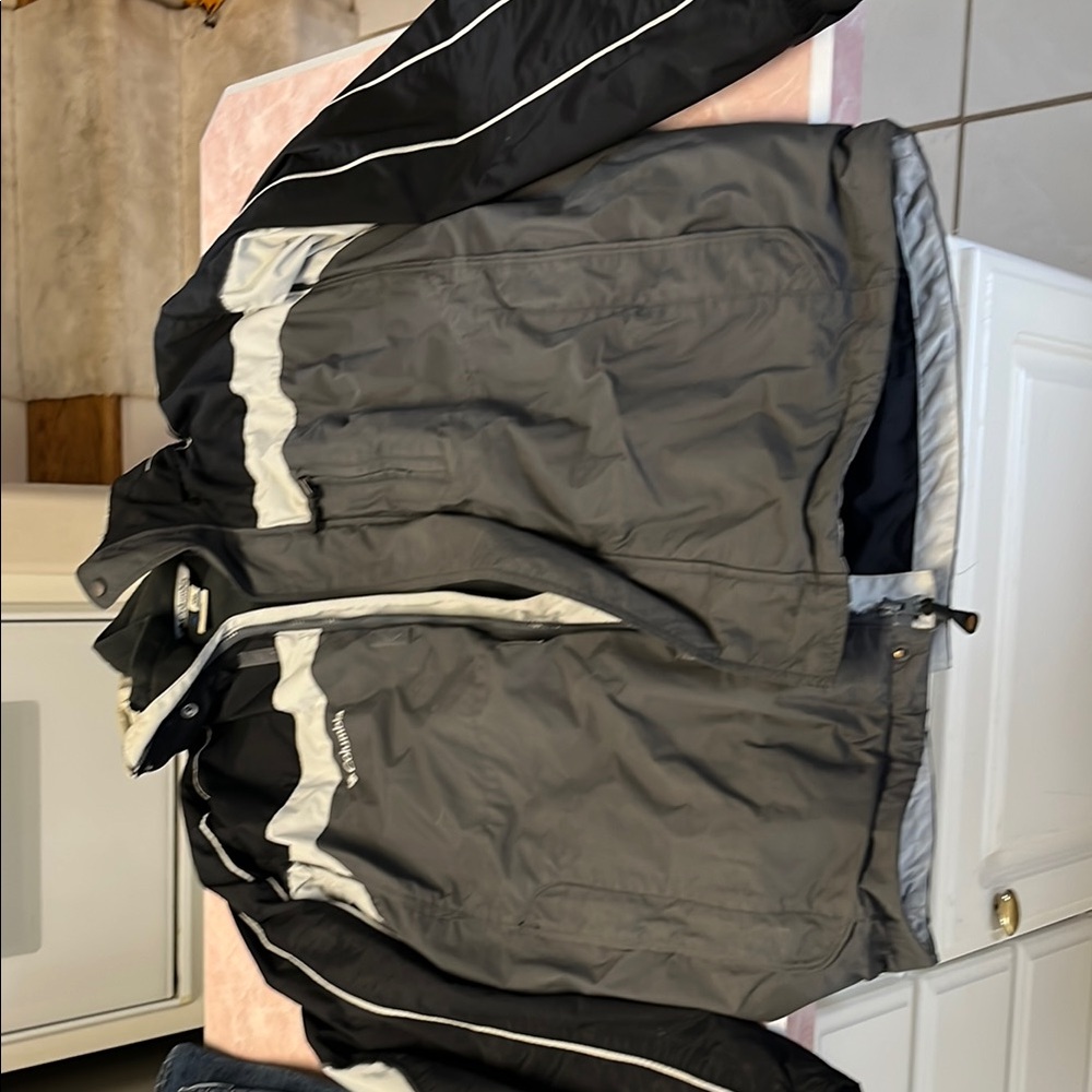 Columbia Black and Gray Jacket with White Accents
